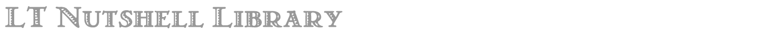 LT Nutshell Library font preview